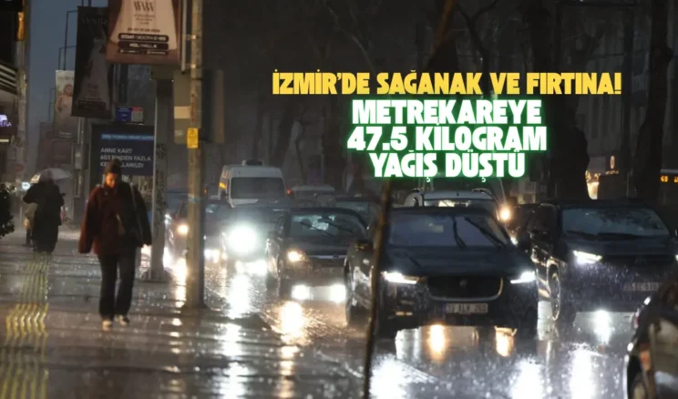 İzmir’de etkili olan fırtına hayatı felç etti! Büyükşehir ekipleri sahada…