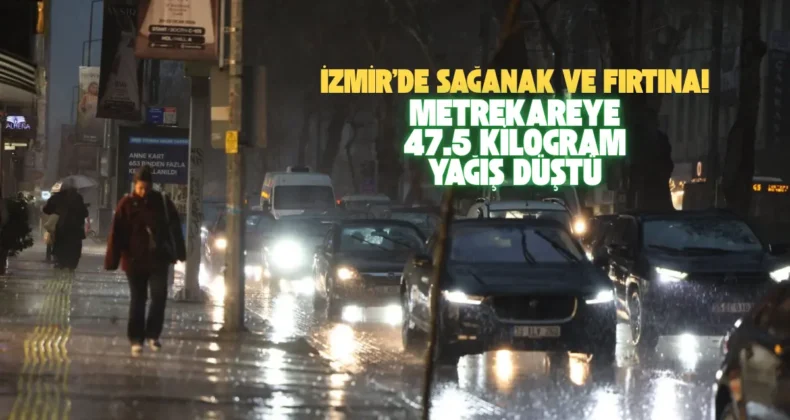 İzmir’de etkili olan fırtına hayatı felç etti! Büyükşehir ekipleri sahada…