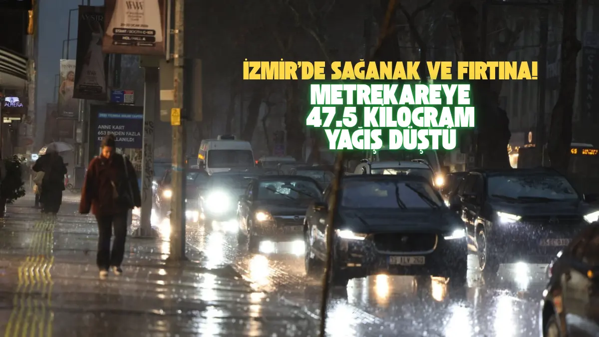 İzmir Büyükşehir Belediyesi, kent genelinde etkili olan sağanak ve fırtına