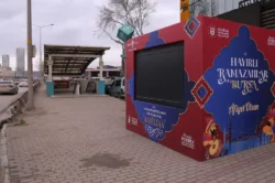 Bursa’da iftara yetişemeyen vatandaşa iftariyelik desteği