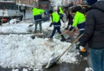 Erzincan’da karla mücadelede yoğun mesai