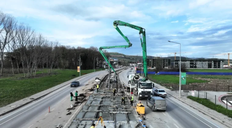 Kocaeli Kartepe Tramvay Hattı’nda çalışmalar sürüyor