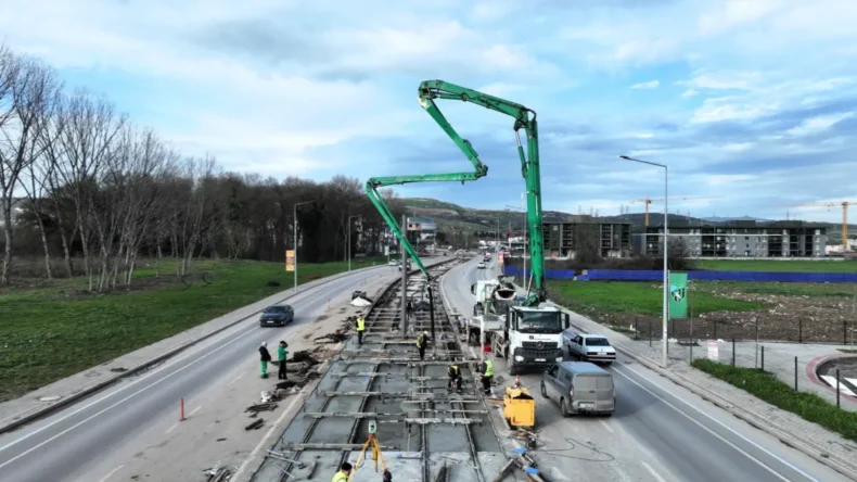 Kocaeli Kartepe Tramvay Hattı’nda çalışmalar sürüyor