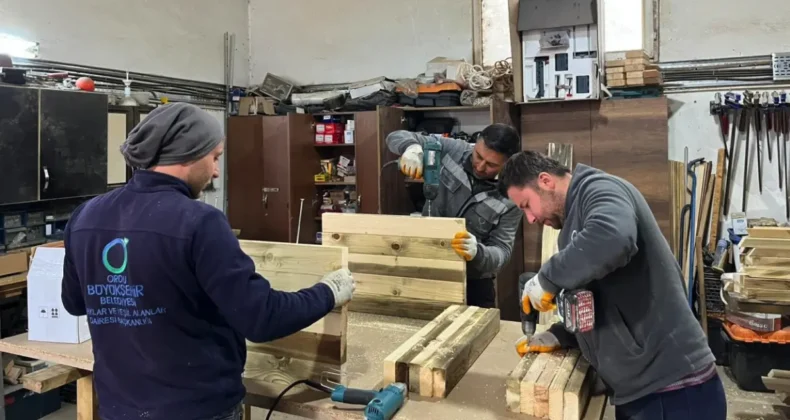 Ordu Büyükşehir park ve bahçe mobilyalarını kendi üretiyor