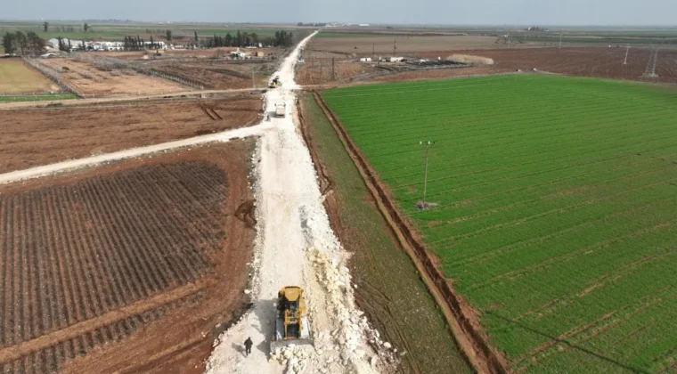 Harran- Akçakale grup yolunda çalışmalar sürüyor