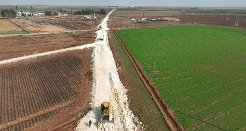 Harran- Akçakale grup yolunda çalışmalar sürüyor
