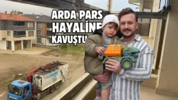 Düzce’de çöp kamyonu hayranı Arda Pars’a sürpriz yapıldı