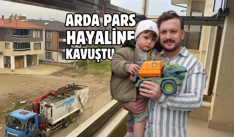 Düzce’de çöp kamyonu hayranı Arda Pars’a sürpriz yapıldı