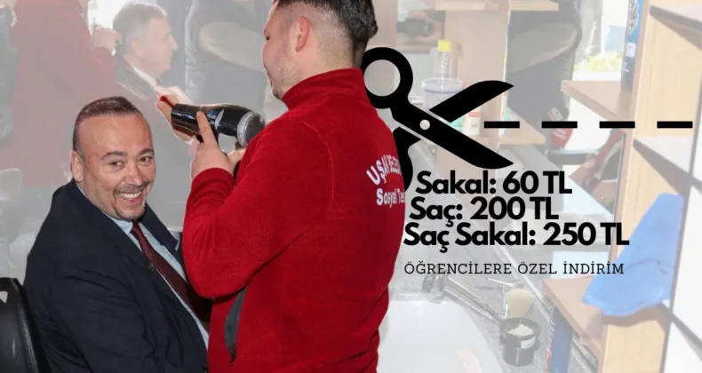 Uşak’ta Halk Berber açıldı! Saç sakal kesimi 250 TL…