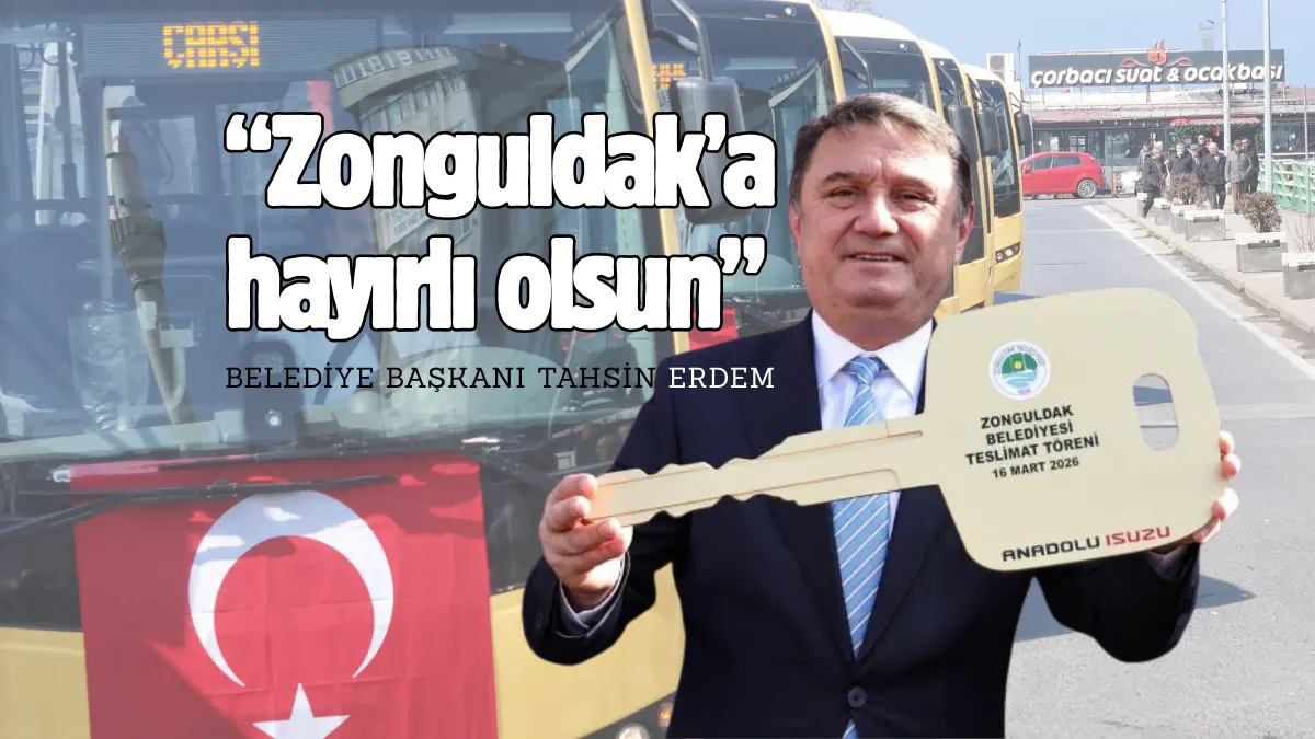Zonguldak’ta toplu ulaşımın güçlendirilmesi için belediyenin filosuna 7 halk otobüsü