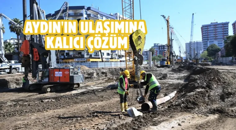 Aydın’da Yeni Dörtyol Köprülü Kavşağı’nda çalışmalar sürüyor