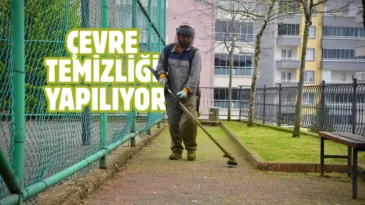 Giresun’da park ve bahçelerde temizlik çalışması sürüyor