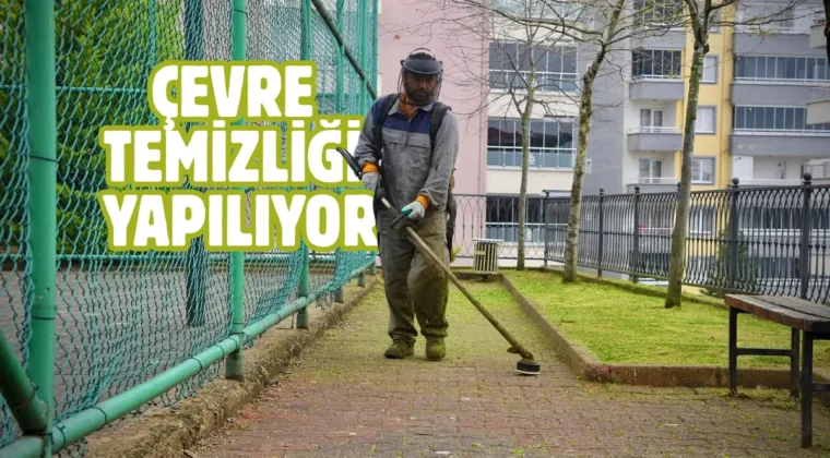 Giresun’da park ve bahçelerde temizlik çalışması sürüyor
