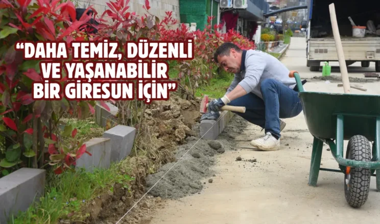 Giresun’da çevre düzenleme çalışması yapılıyor