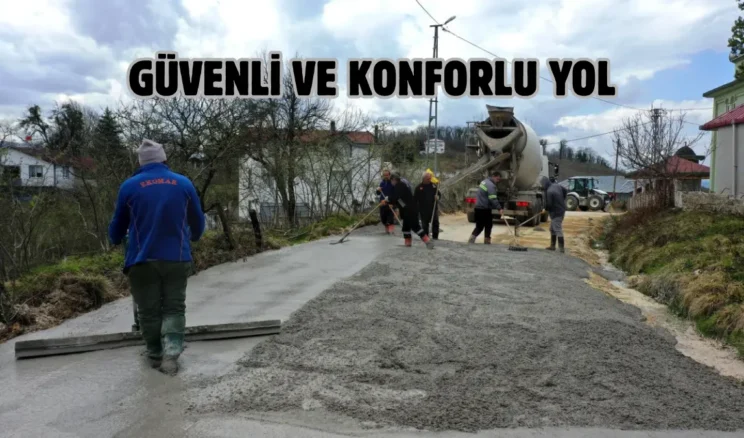 Ordu Büyükşehir’den Kumru’ya beton yol seferberliği