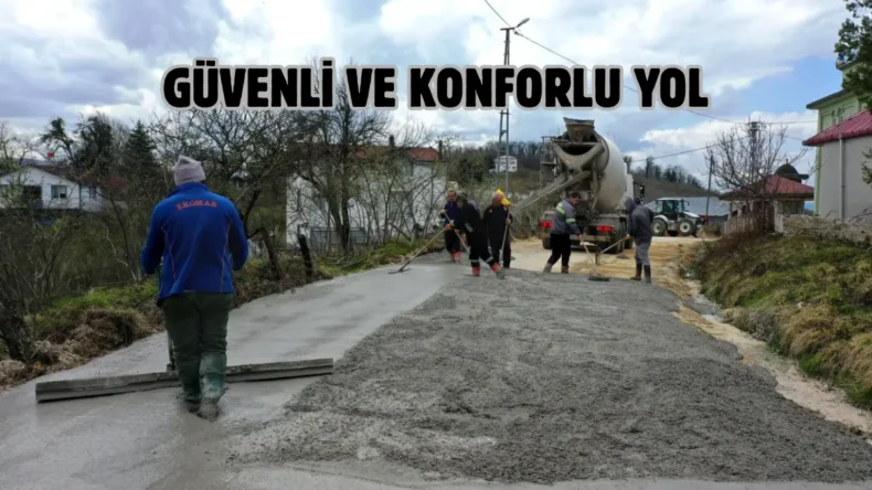 Ordu Büyükşehir’den Kumru’ya beton yol seferberliği
