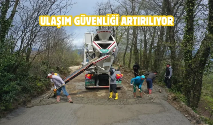 Ordu kırsalında yol çalışmaları sürüyor