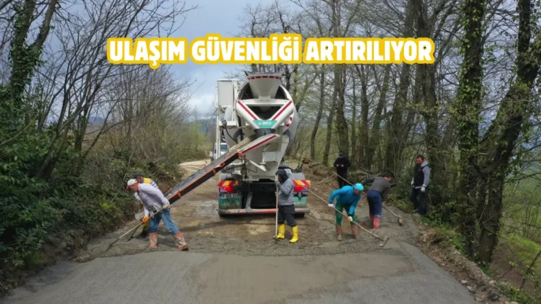 Ordu kırsalında yol çalışmaları sürüyor