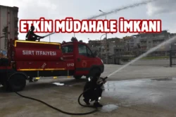 Siirt’te dar sokaklar için özel itfaiye aracı hizmete girdi