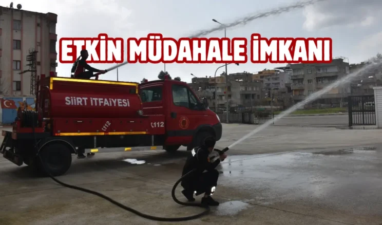 Siirt’te dar sokaklar için özel itfaiye aracı hizmete girdi