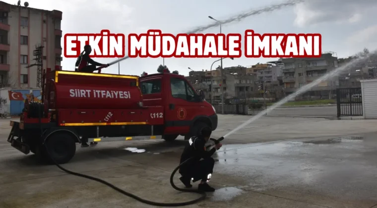 Siirt’te dar sokaklar için özel itfaiye aracı hizmete girdi