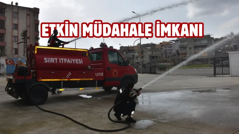 Siirt’te dar sokaklar için özel itfaiye aracı hizmete girdi