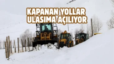 Van kırsalında karla mücadele çalışmaları sürüyor