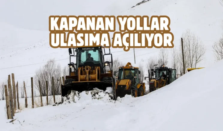 Van kırsalında karla mücadele çalışmaları sürüyor