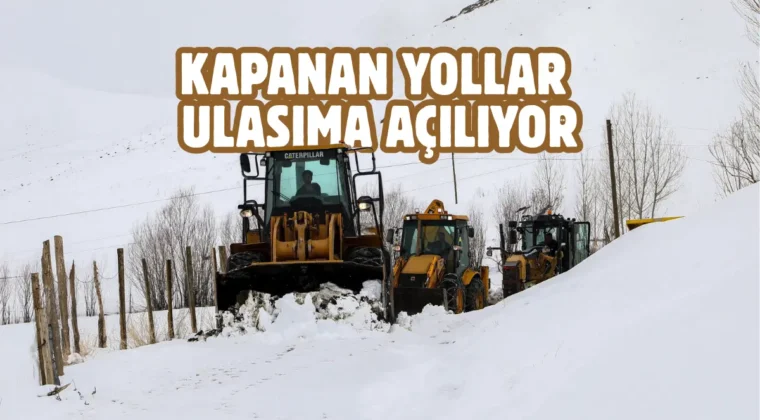 Van kırsalında karla mücadele çalışmaları sürüyor