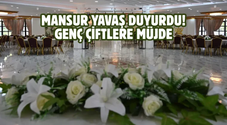 Ankara’da evleneceklere ücretsiz düğün salonu desteği