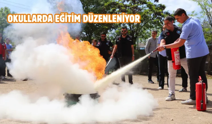 Diyarbakır’da öğrencilere yangın eğitimi verildi