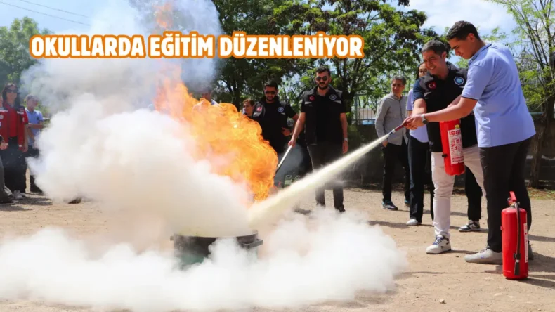 Diyarbakır’da öğrencilere yangın eğitimi verildi