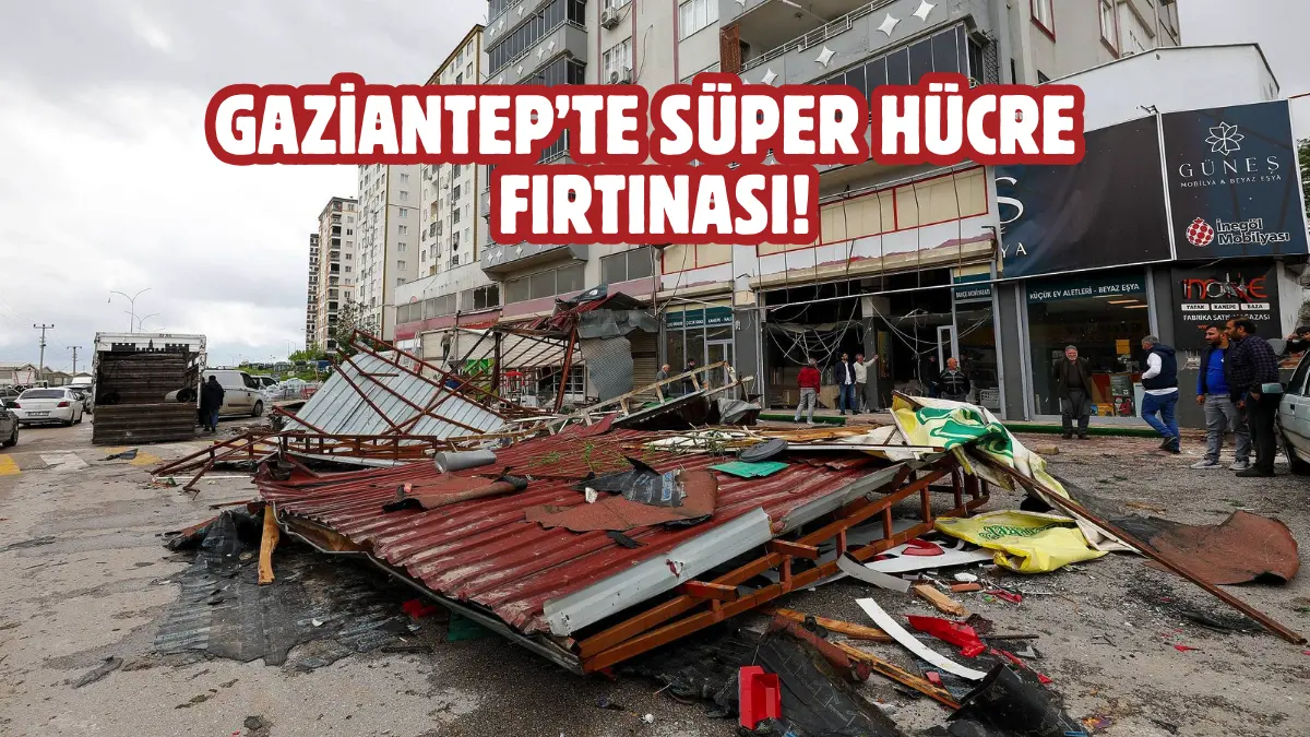Gaziantep Büyükşehir Belediyesi, kent genelinde etkili olan süper hücre olarak