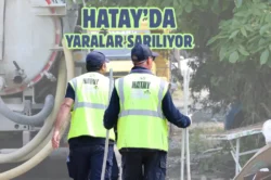 Hatay’da sağanak sonrası temizlik çalışmaları sürüyor