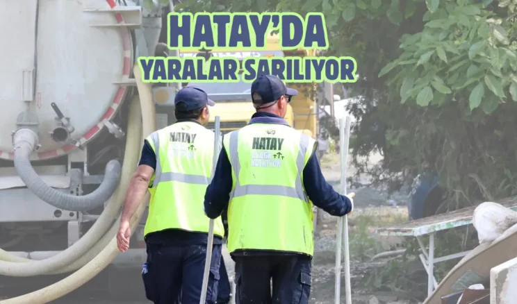 Hatay’da sağanak sonrası temizlik çalışmaları sürüyor