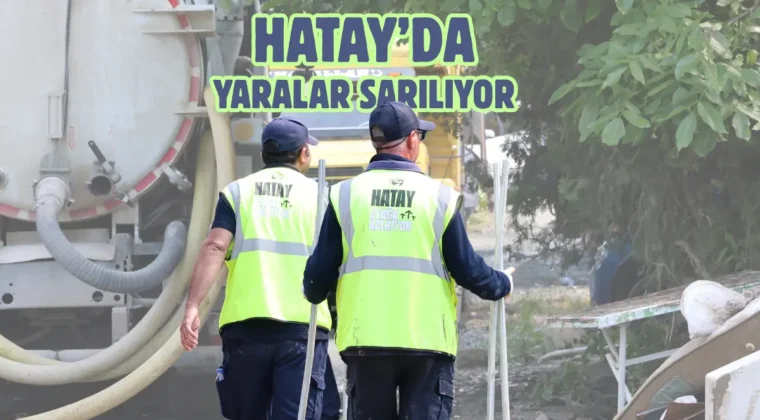 Hatay’da sağanak sonrası temizlik çalışmaları sürüyor