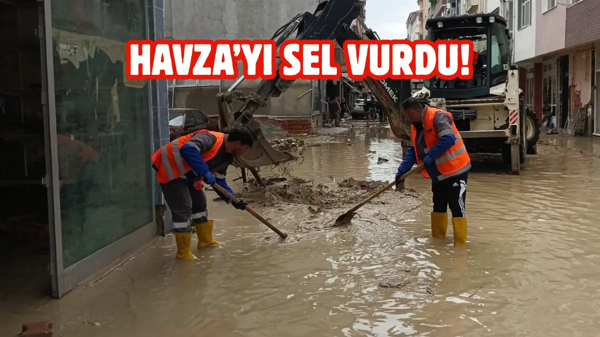 Canik Belediyesi, Havza ilçesinde kuvvetli yağış sonrası meydana gelen sel