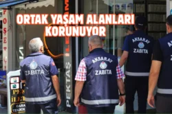 Aksaray’da kaldırım işgaline zabıta müdahalesi