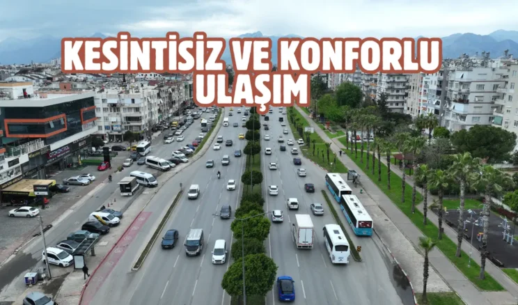 Antalya Gazi Bulvarı’nda trafiği rahatlatacak çalışma başladı