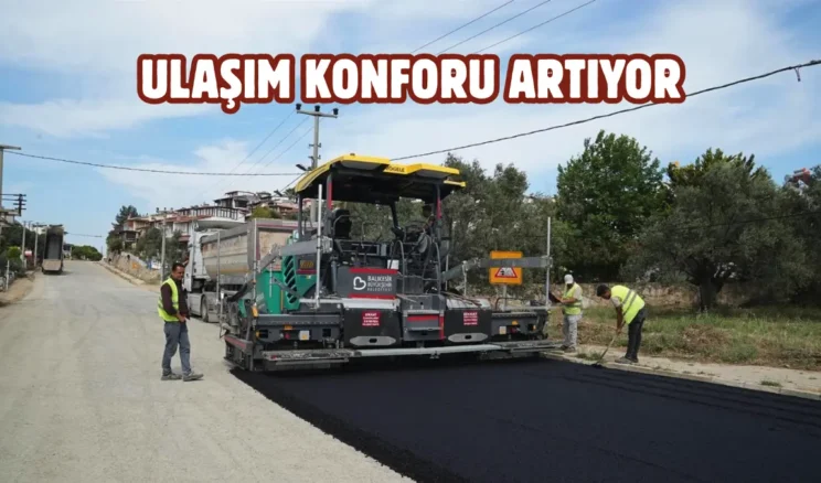 Balıkesir’de yol bakım ve onarım çalışması yapılıyor