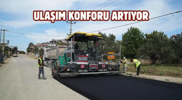 Balıkesir’de yol bakım ve onarım çalışması yapılıyor