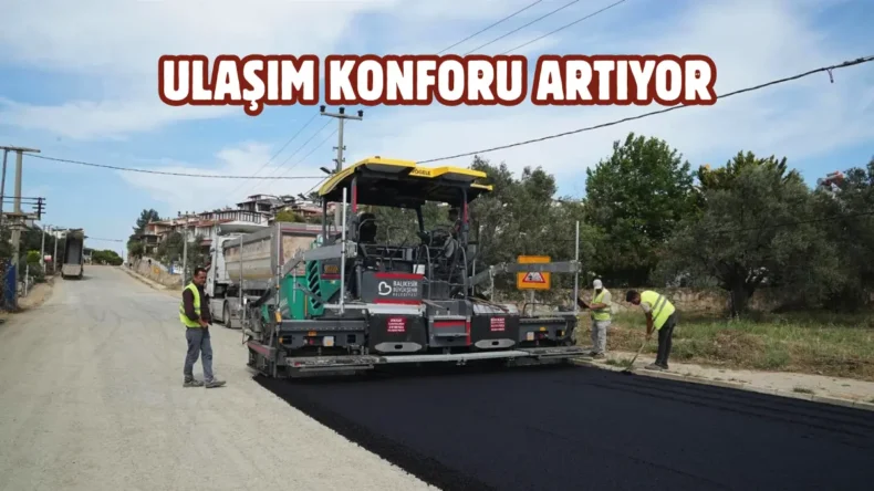 Balıkesir’de yol bakım ve onarım çalışması yapılıyor