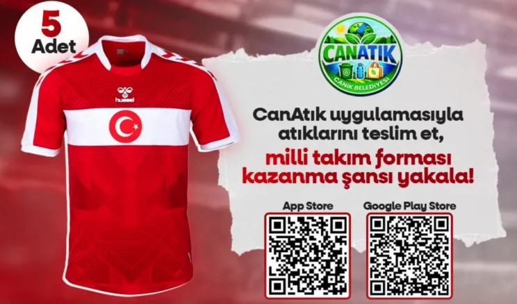 Canik’te atık getirene milli takım forması hediye