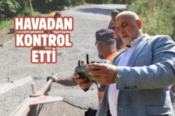 Canik’te Başkan Sandıkçı dronla sahada