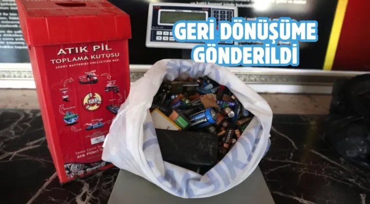 Diyarbakır’da öğrenciler 878 kilogram atık pil topladı