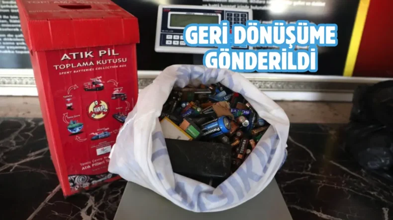 Diyarbakır’da öğrenciler 878 kilogram atık pil topladı