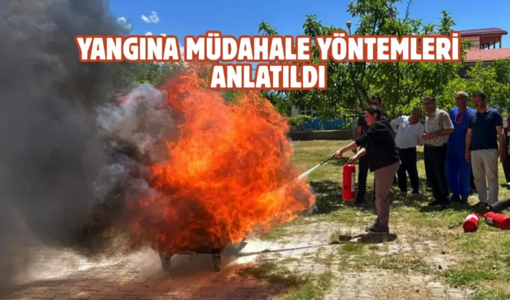 Erzincan’da hastane personeline yangın eğitimi verildi
