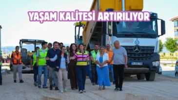 Başkan Ünlüce yol yapım çalışmalarını yerinde inceledi