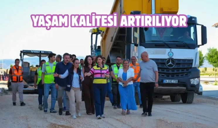 Başkan Ünlüce yol yapım çalışmalarını yerinde inceledi