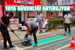 Giresun’da yaya geçitleri yenileniyor